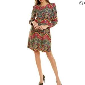Jude Connally Justine Paisley Mini Dress Size XL